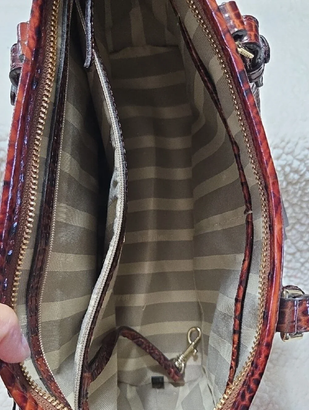 Brahmin Mini Asher in Pecan Two Tone